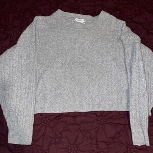 Pink Rose Gray Sweater